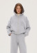 Basic black fleece-lined zip-up hoodie